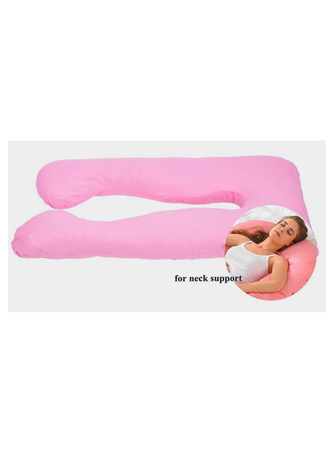 Dors Bien - U-Shaped Pregnancy Pillow Cotton Pink 145x80x25cm - Image 1