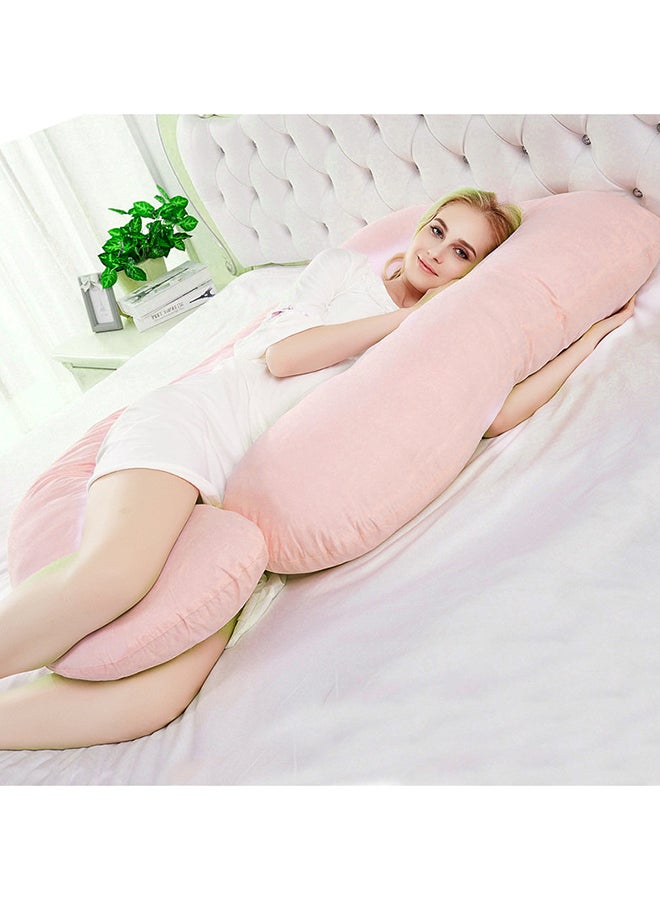 دورس بين وسادة حمل قطن خوخي 175x80x25سم - Image 2