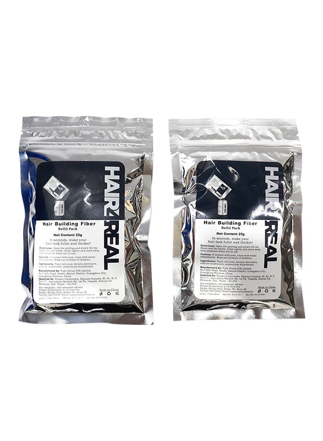 HAIR4REAL - Pack Of 2 Hair Building Fiber 2 X 25grams - Image 1