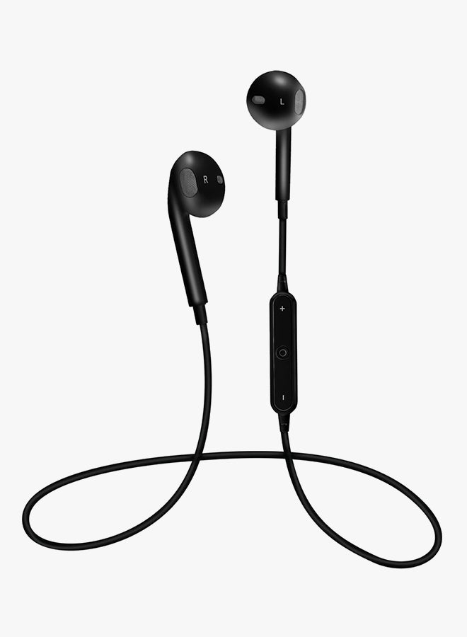 سماعات أذن داخلية لاسلكية تعمل بالبلوتوث مع ميكروفون أسود - Image 2