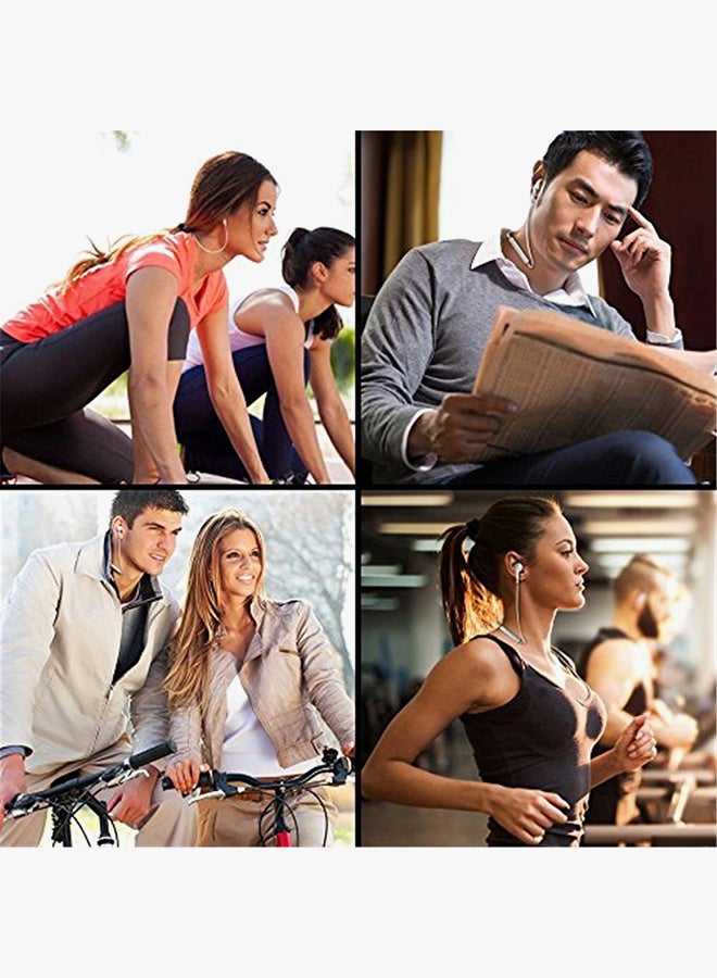 سماعات أذن داخلية لاسلكية تعمل بالبلوتوث مع ميكروفون أسود - Image 5