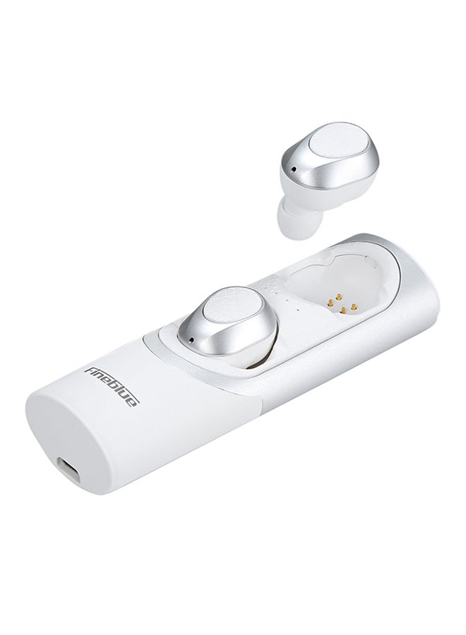 فاينبلو سماعة أذن لاسلكية داخلية بخاصية البلوتوث مع قاعدة شحن رمادي / أبيض - Image 1