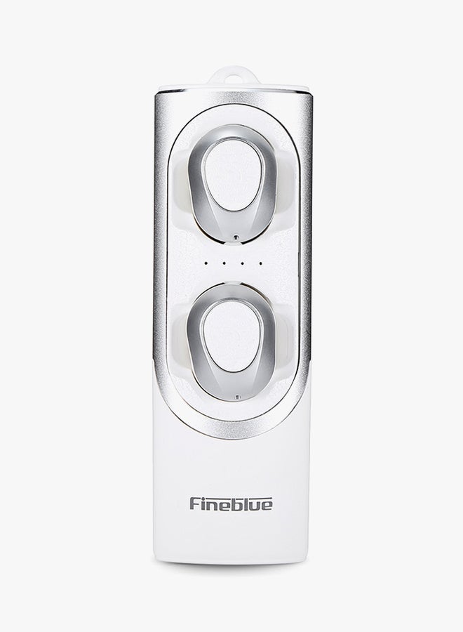 فاينبلو سماعة أذن لاسلكية داخلية بخاصية البلوتوث مع قاعدة شحن رمادي / أبيض - Image 2