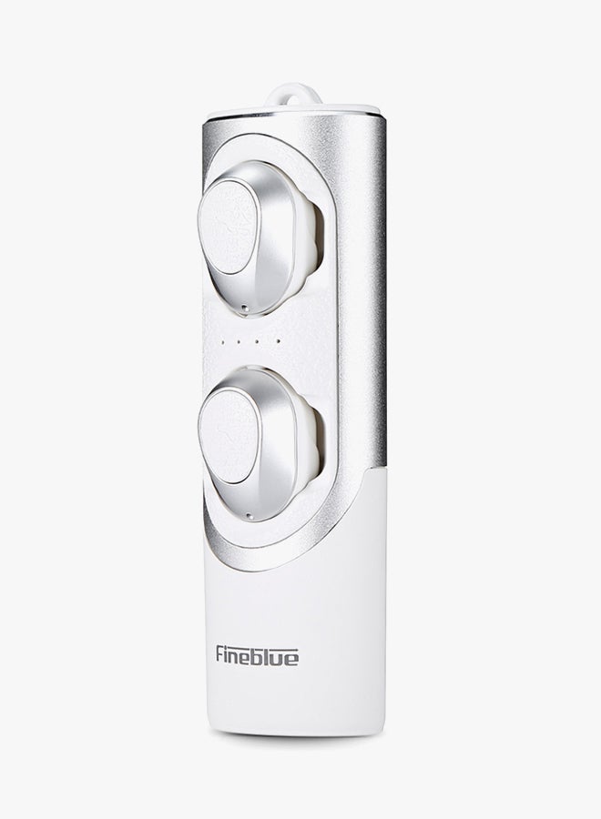 فاينبلو سماعة أذن لاسلكية داخلية بخاصية البلوتوث مع قاعدة شحن رمادي / أبيض - Image 3