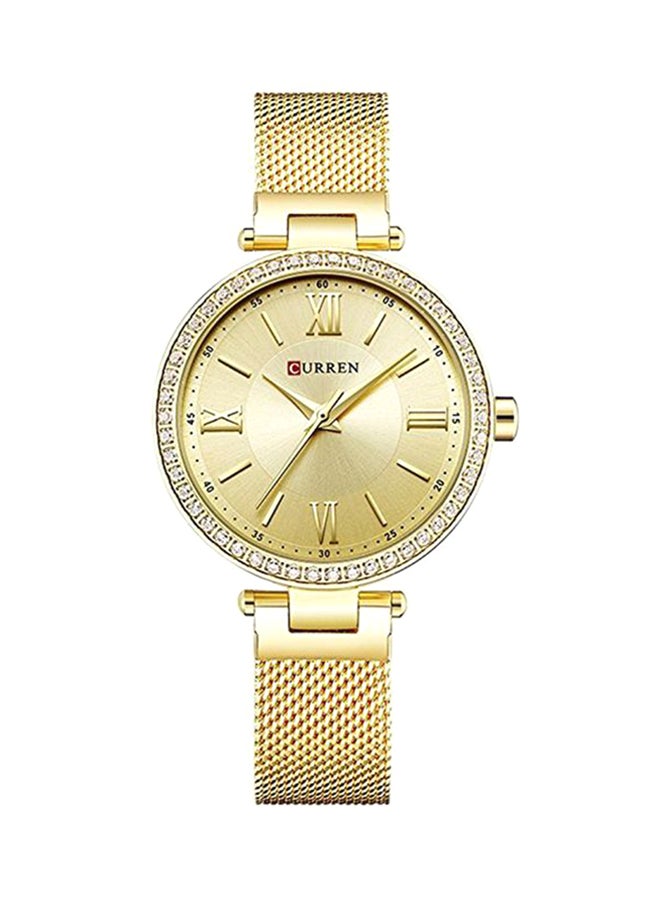 CURREN - women Water Resistant Analog Watch 9011 - 26 mm - Gold - Image 1