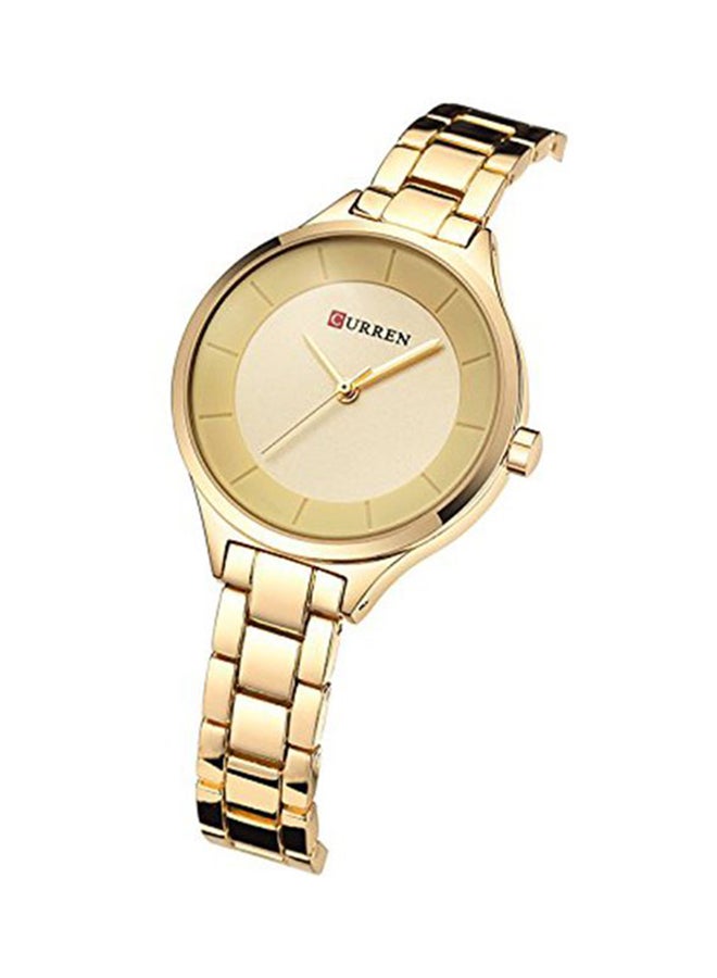 CURREN Women's Stainless Steel Analog Watch WT-CU-9015-GO#D2 - 26 mm - Gold - Image 2