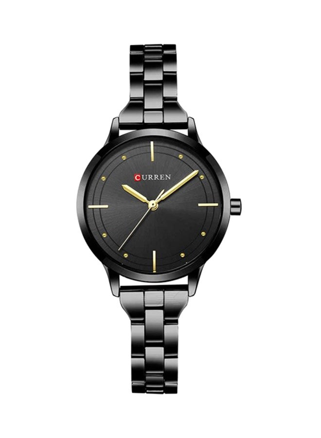 CURREN - women Water Resistant Analog Watch 9019 - 30 mm - Black - Image 1
