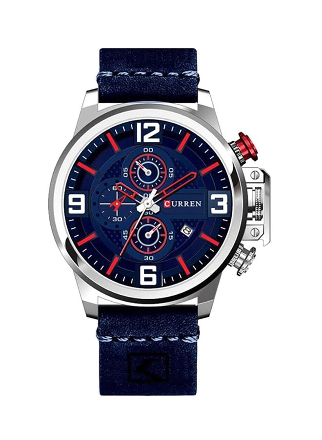 CURREN - Boys' Leather Analog Wrist Watch WT-CU-8278-BL - 48 mm -Blue - Image 1