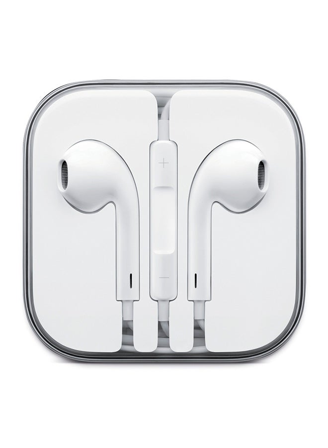 Generic - In-Ear Wired Earphones With Mic White - Image 1