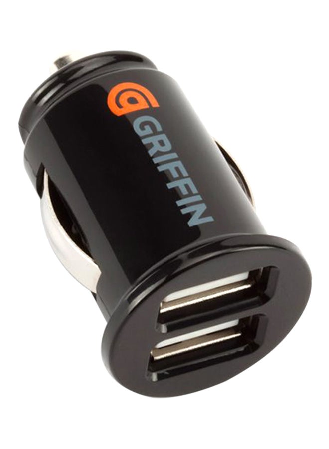 غريفين شاحن سيارة باورجولت مزود بمنفذين أسود/ أبيض