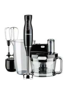 TORNADO Hand Blender With Turbo Speed 1000W THB-1000MK Black/Silver/Clear  - Image 2