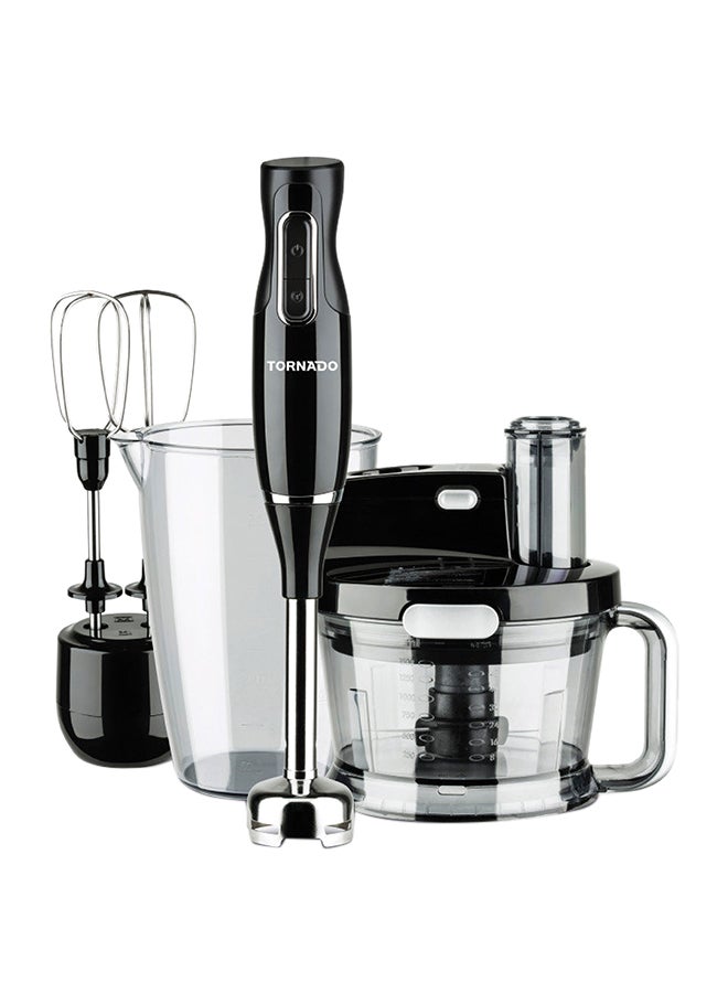 TORNADO Hand Blender With Turbo Speed 1000W THB-1000MK Black/Silver/Clear  - Image 2