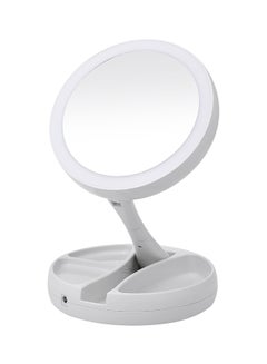 Abody LED Lighted Makeup Mirror Stand Desk With Storage Box White  - Image 1