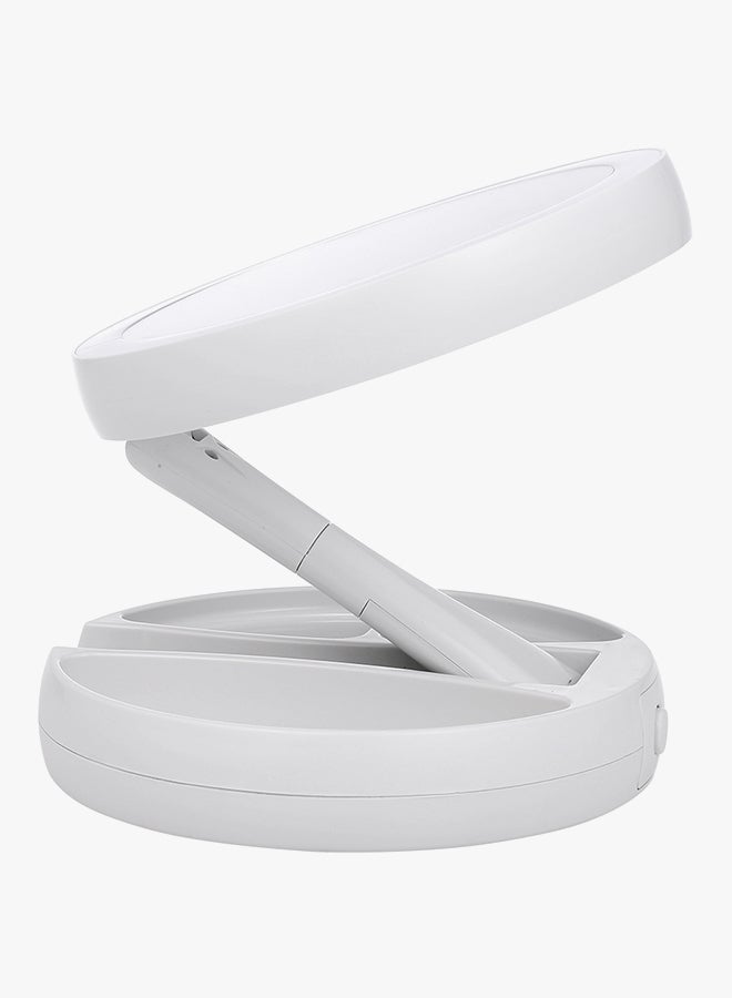 Abody - LED Lighted Makeup Mirror Stand Desk With Storage Box White - Image 1