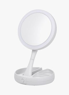 Abody LED Lighted Makeup Mirror Stand Desk With Storage Box White  - Image 4