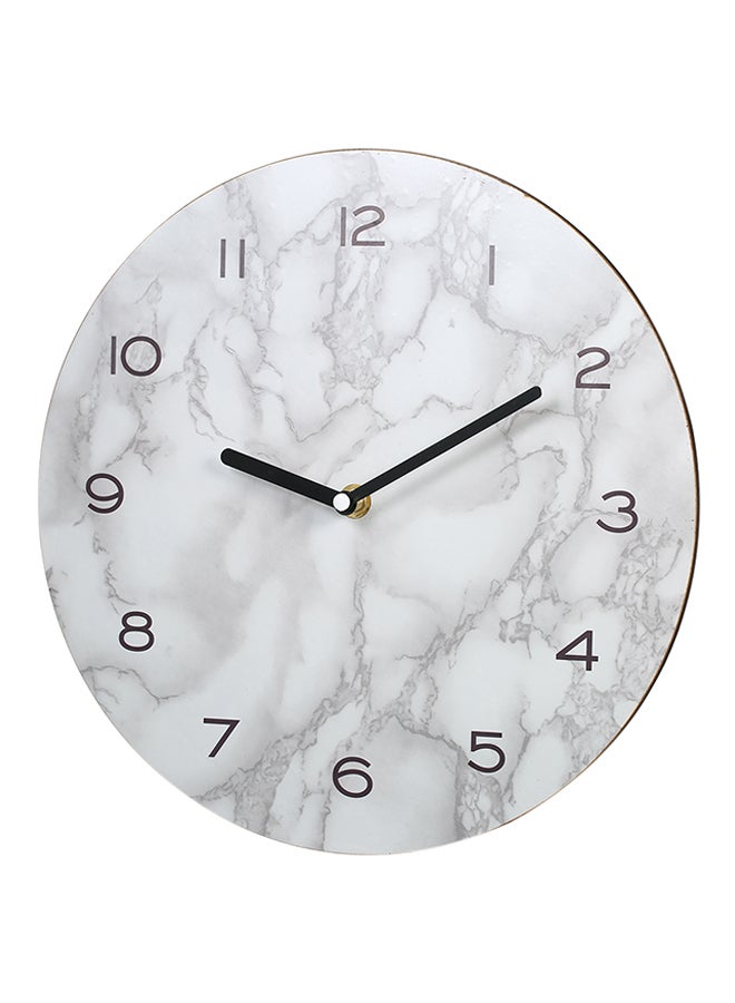 TOOARTS Marbled Effect Hanging Wall Clock White 271grams - Image 2