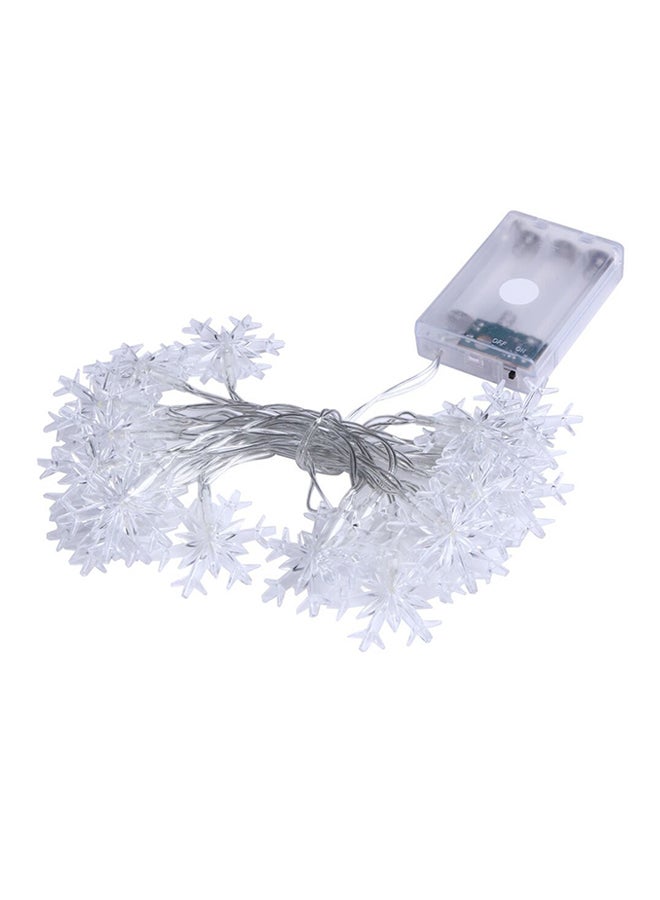 Decorative Snowflake String Light With 20 LEDS White - Image 1
