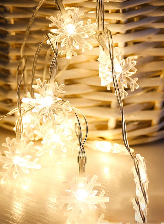 Decorative Snowflake String Light With 20 LEDS White - Image 3