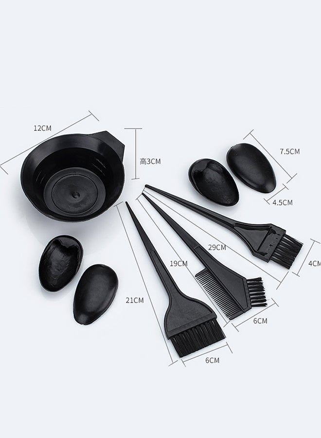 طقم أدوات صبغ الشعر لصالون التجميل من 5 قطع أسود - Image 2