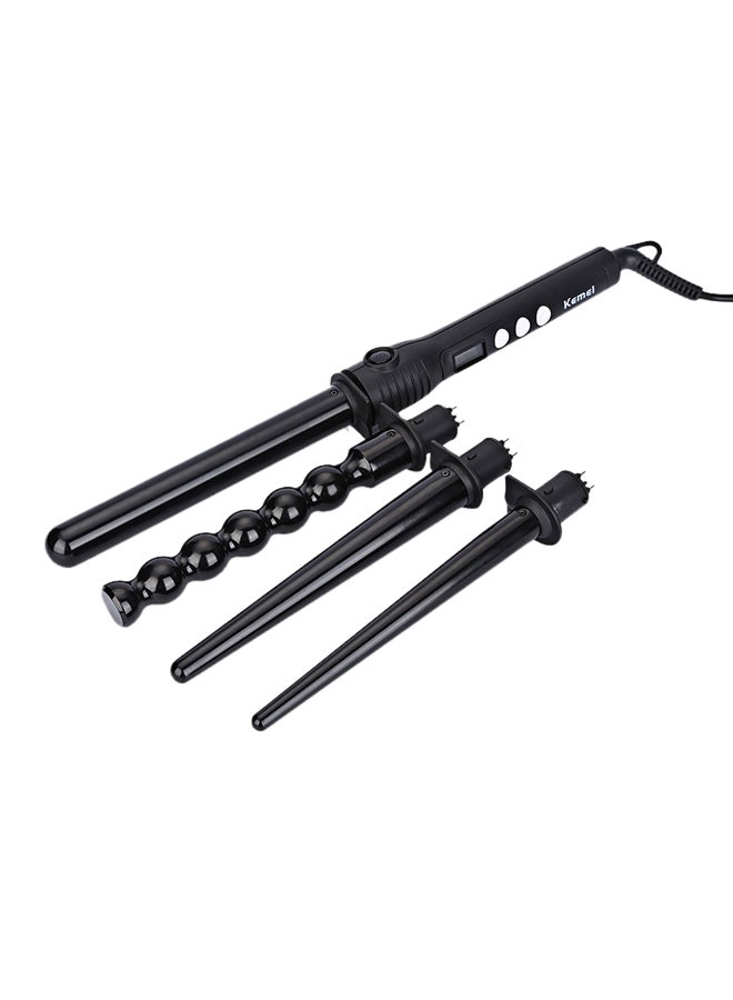 Kemei 4 In 1 Makeup Hair Curler Km - 4083 Black  - Image 1