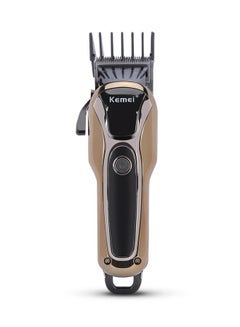 Kemei Rechargeable Electric Hair Trimmer With Comb Km - 1990 Black and Golden  - Image 3