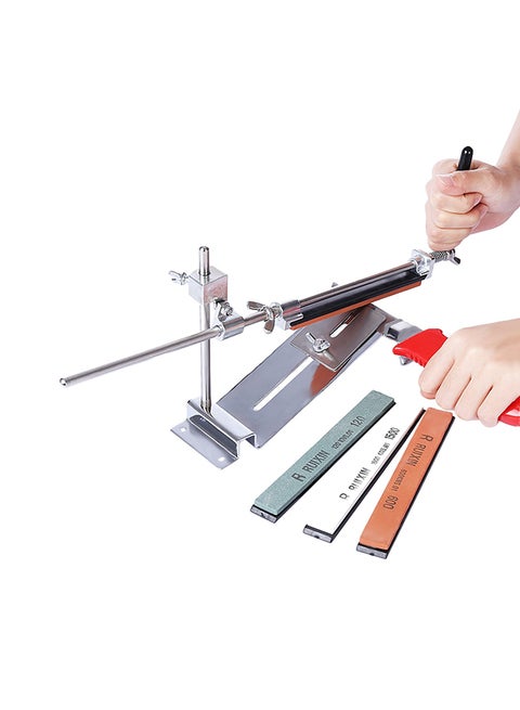 Professional Knife Sharpener/Kitchen Grinder Sharpening System With 4 Grindstone Multicolour 0.973kg