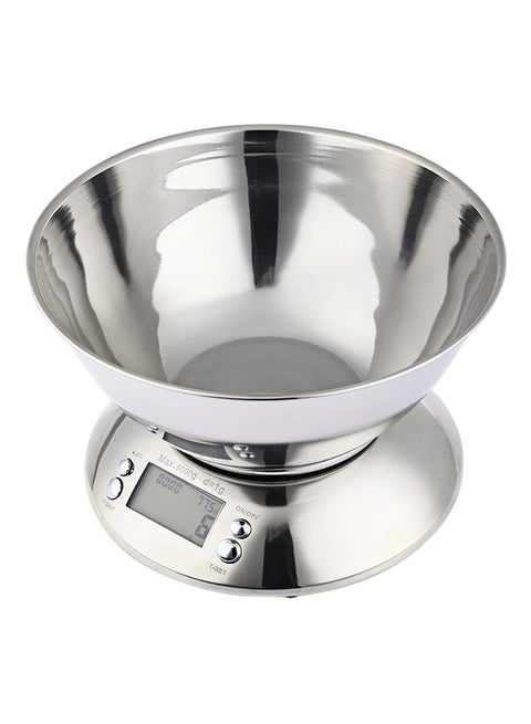 Digital Electronic Kitchen Scale Silver 21 x 19centimeter