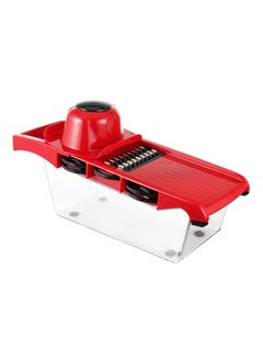 Multifunctional Vegetable Fruit Slicer/Cutter Clear/Red 31 x 11centimeter