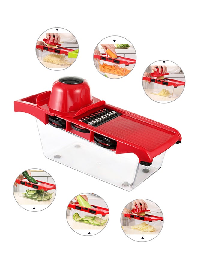 Generic - Multifunctional Vegetable Fruit Slicer/Cutter Clear/Red 31 x 11centimeter - Image 1