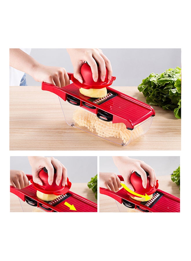 Generic - Multifunctional Vegetable Fruit Slicer/Cutter Clear/Red 31 x 11centimeter - Image 1