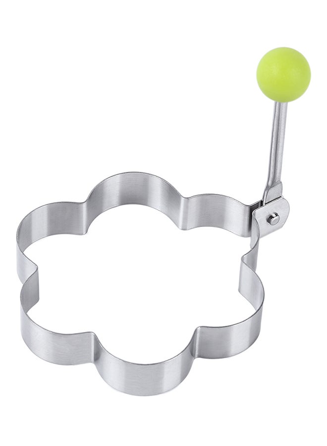 4-Piece Fried Eggs Ring Molds Silver/Green 0.16kg  - Image 4