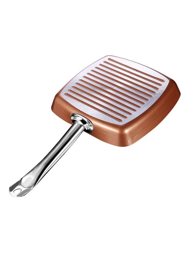 Non-stick Frying Square Grill/Pan/Skillet With Ceramic Coating Copper 9.5-inchinch - Image 2