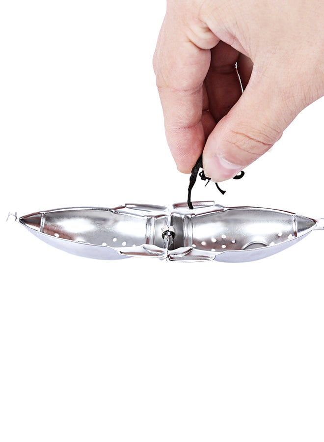 Generic - Rocket Shape Tea Infuser Strainer/Filter With Tray Chain Silver 0.1kg - Image 1