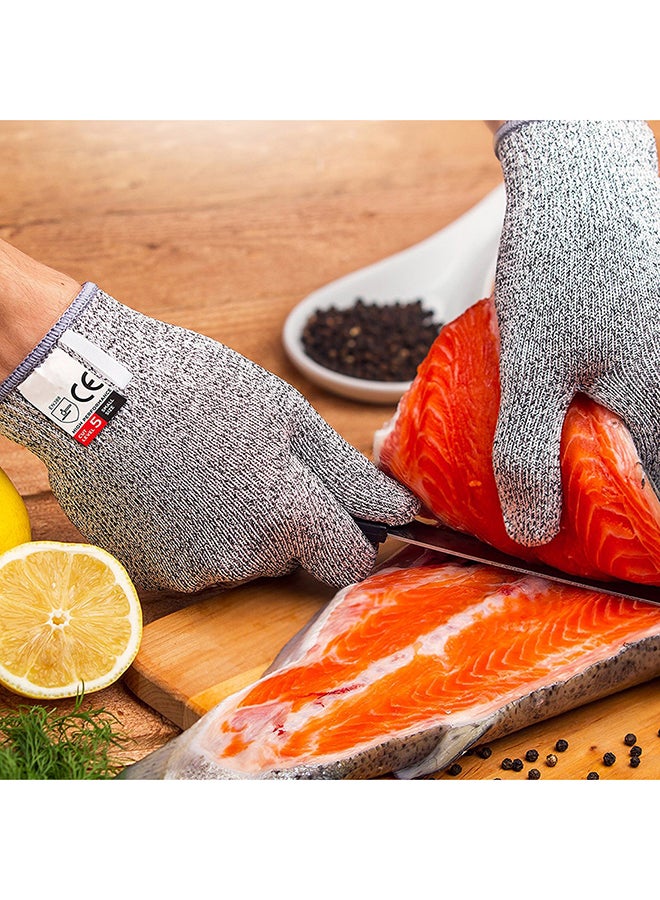 Level 5 Protection Hand Safety Cut Resistant Gloves 1-Pair Grey 24.00 x 16.00 x 0.50cm  - Image 3