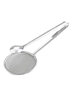 Generic Mesh Spoon Fried Food Oil Strainer With Clip Silver 28.00 x 10.00 x 1.00cm  - Image 1