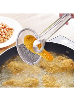 Generic Mesh Spoon Fried Food Oil Strainer With Clip Silver 28.00 x 10.00 x 1.00cm  - Image 2