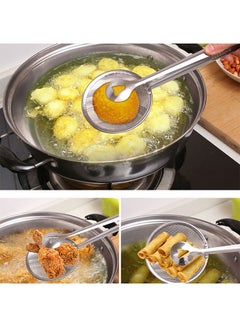 Generic Mesh Spoon Fried Food Oil Strainer With Clip Silver 28.00 x 10.00 x 1.00cm  - Image 3