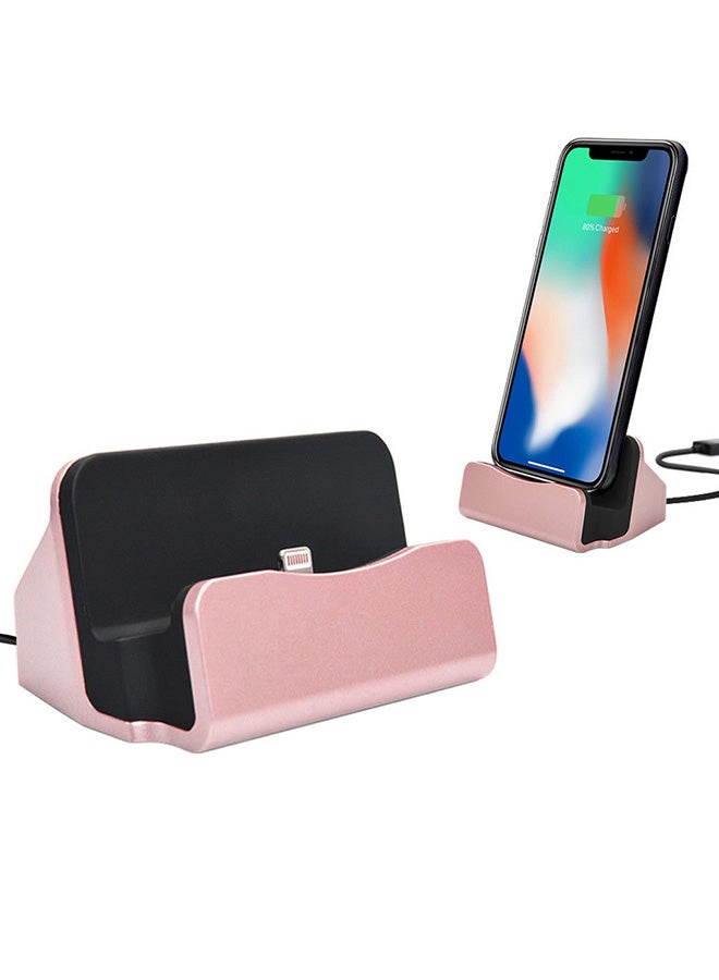 eCostConnection - Lightning Charging USB Dock for Apple iPhone XS Max/8/8 Plus/7 Plus/7/6S Rose Gold - Image 1