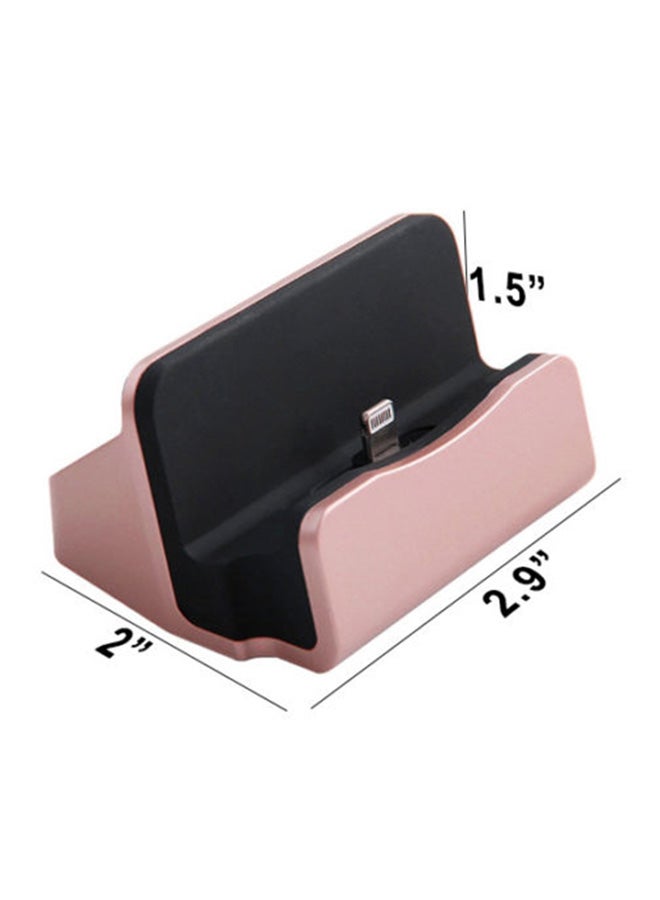 eCostConnection - Lightning Charging USB Dock for Apple iPhone XS Max/8/8 Plus/7 Plus/7/6S Rose Gold - Image 1