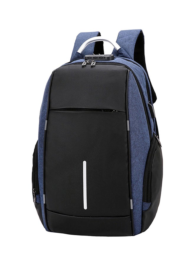 Anti-Theft Backpack Black/Blue Koi 