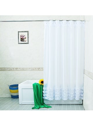 ستارة دش مزودة بعدد 12 خطافاً أبيض 180x180سم - v1538642039/N18304824A_1