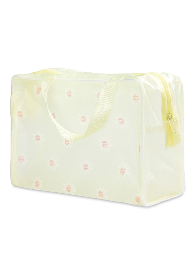 Floral Multifunctional  Make Up Bag Yellow - Image 1