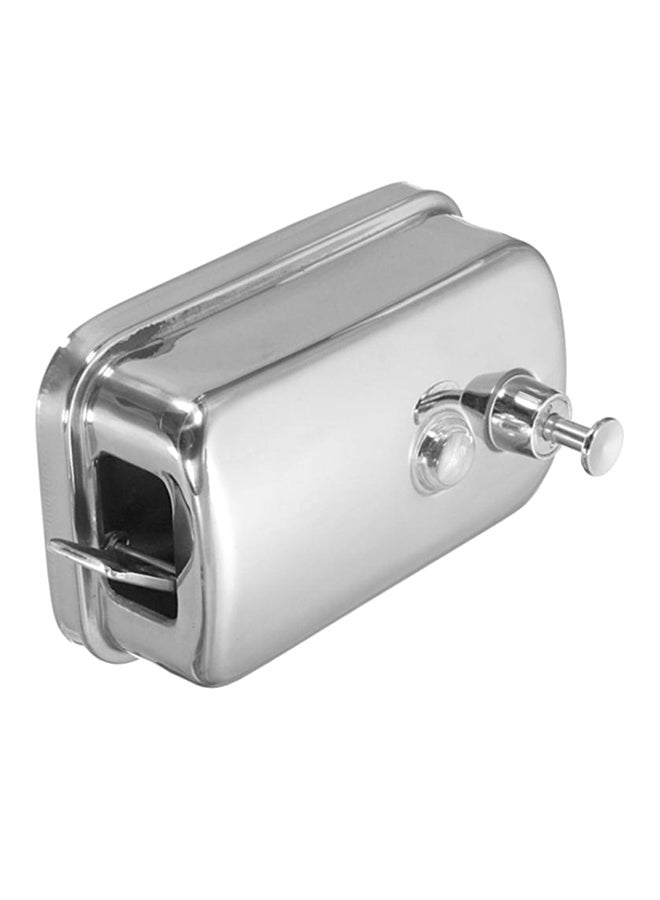 Wall Mount Soap Dispenser Silver 15 x 9 x 5cm - Image 1