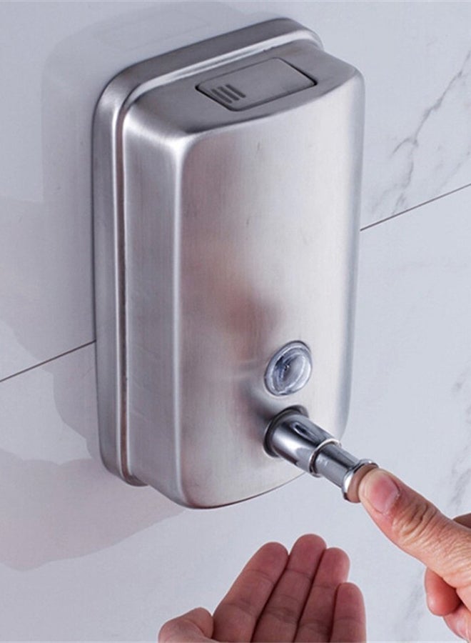 Wall Mount Soap Dispenser Silver 15 x 9 x 5cm - Image 3