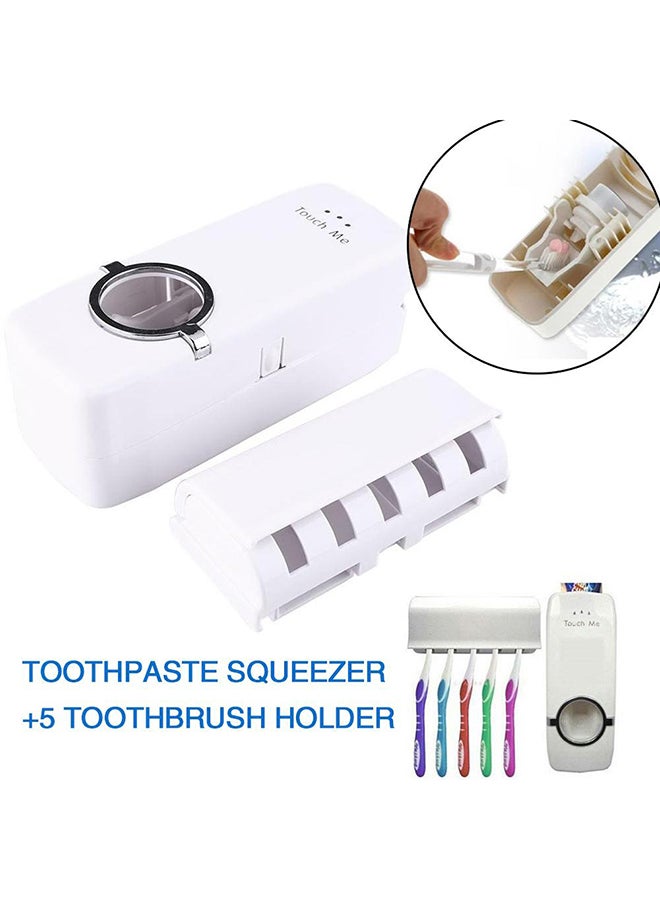 Generic - 5-Piece Automatic Toothbrush Holder Multicolor 0.2 x 6 x 6cm - Image 1
