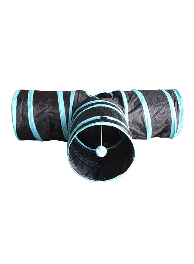 3-Way Hideout Toy Tunnel For Pets Black/Blue - Image 2