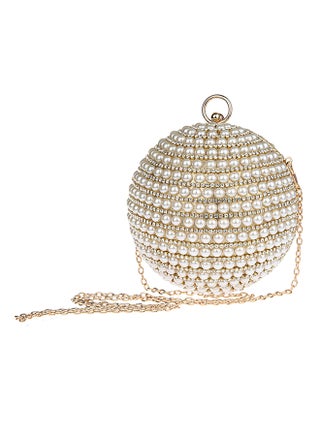 Stone Detail Spherical Clutch Gold - v1538659673/N18505426A_1