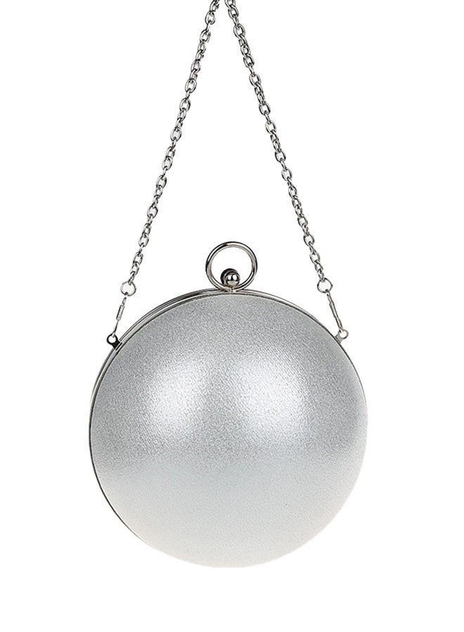 Generic - Sequin Spherical Clutch Silver - Image 1