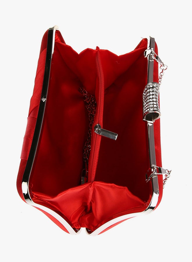 Generic - Braided Designer Clutch Red - Image 1