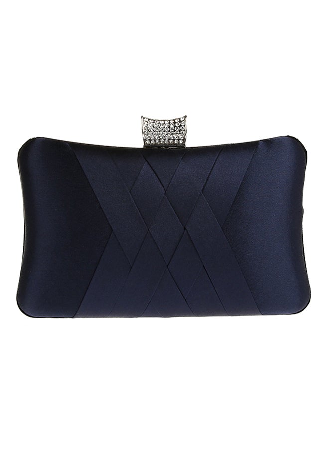 Braided Designer Clutch Dark Blue  - Image 1